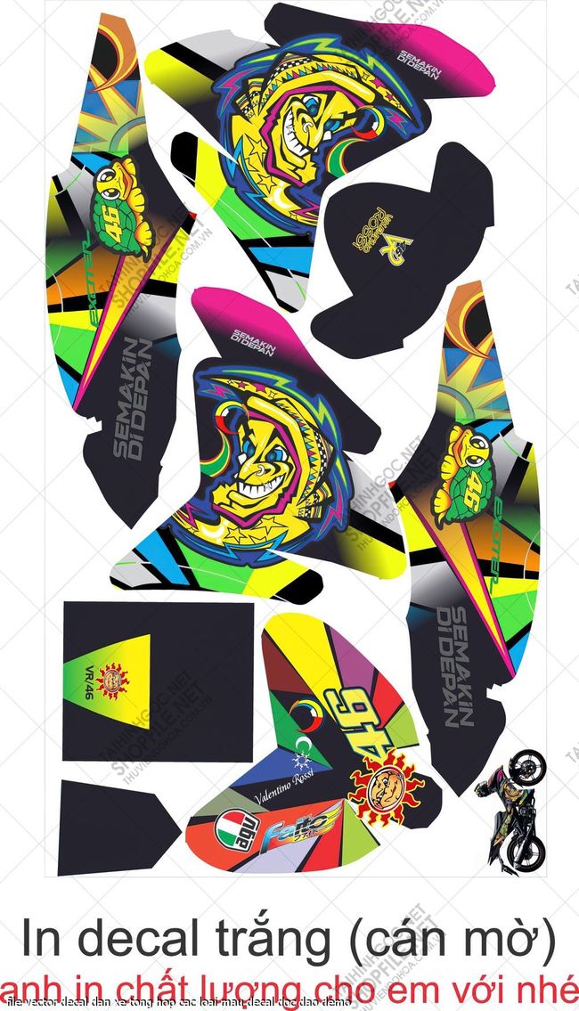 file vector decal dan xe tong hop cac loai mau decal doc dao 
